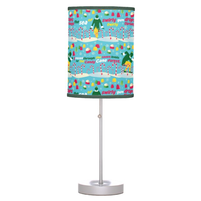 Buddy the Elf Candy Pattern Table Lamp (Front)