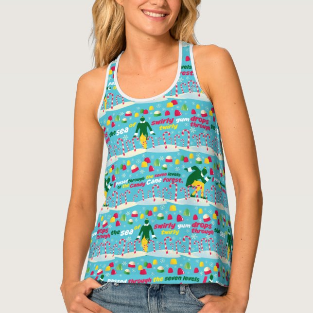 Buddy the Elf Candy Pattern Tank Top (Front)