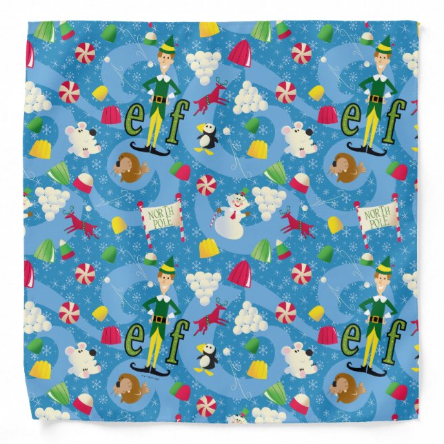 Buddy the Elf Cartoon Pattern Bandana (Front)