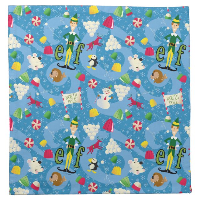 Buddy the Elf Cartoon Pattern Cloth Napkin (Front)