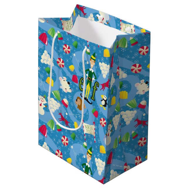 Buddy the Elf Cartoon Pattern Medium Gift Bag (Front Angled)