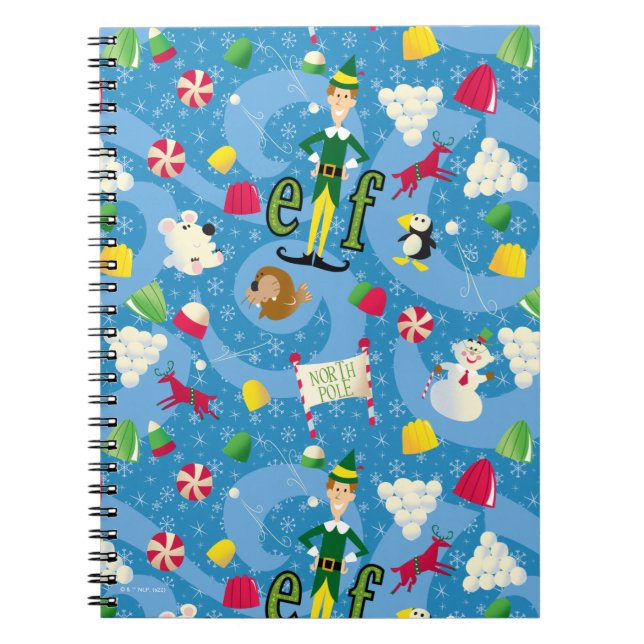 Buddy the Elf Cartoon Pattern Notebook (Front)