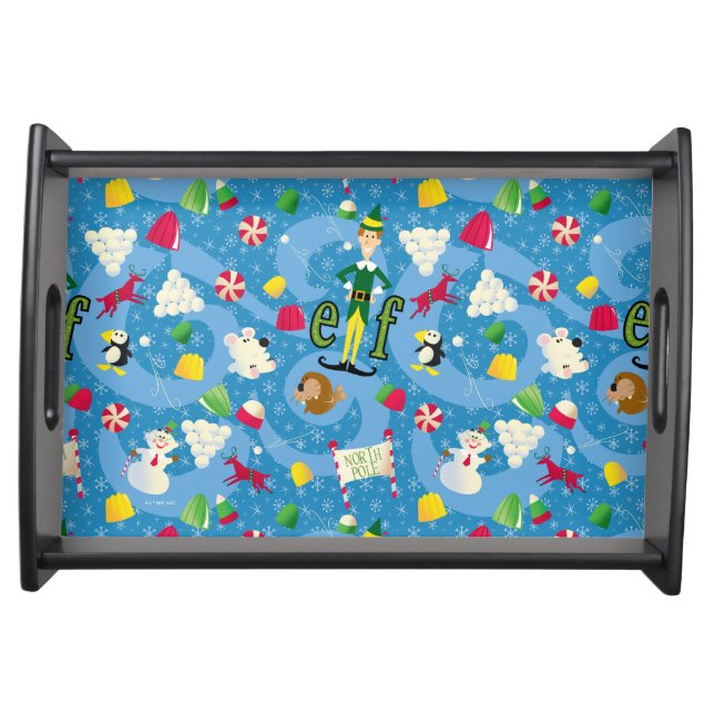 Buddy the Elf Cartoon Pattern Serving Tray (Front)
