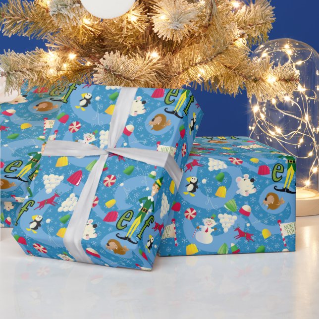 Buddy the Elf Cartoon Pattern Wrapping Paper (Holidays)