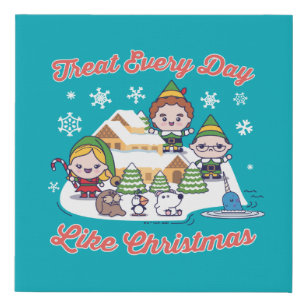 Buddy the Elf Chibi Graphic Faux Canvas Print