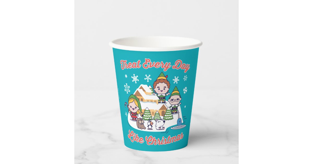 Buddy the Elf Chibi Graphic Paper Cups | Zazzle