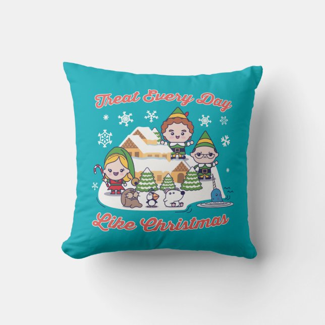 Buddy the Elf Chibi Graphic Throw Pillow (Front)