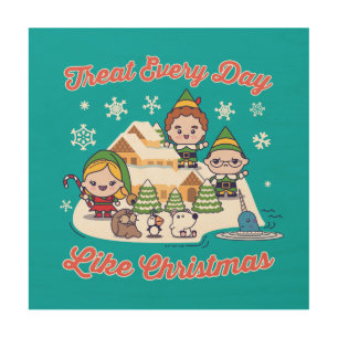 Buddy the Elf Chibi Graphic Wood Wall Art