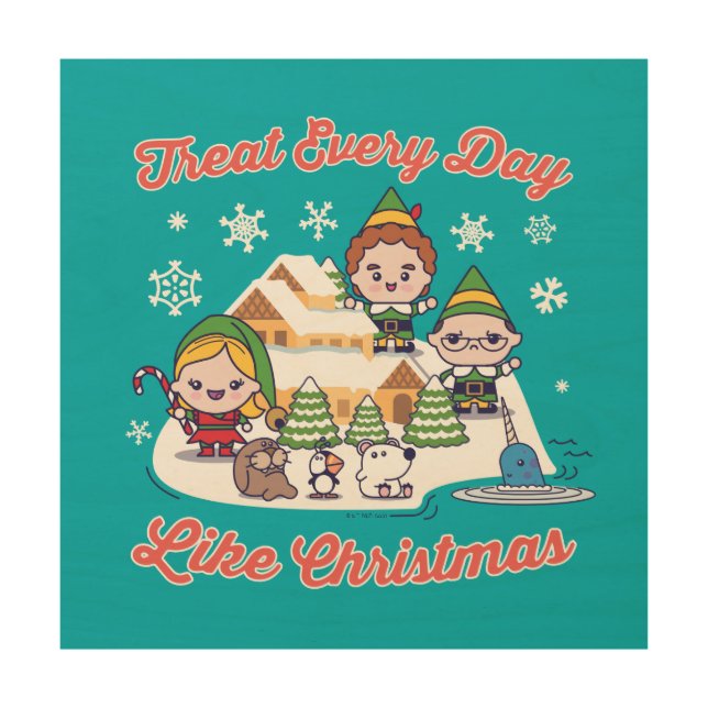 Buddy the Elf Chibi Graphic Wood Wall Art (Front)
