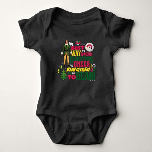 Buddy the Elf  Christmas Cheer Graphic Quote Baby Bodysuit