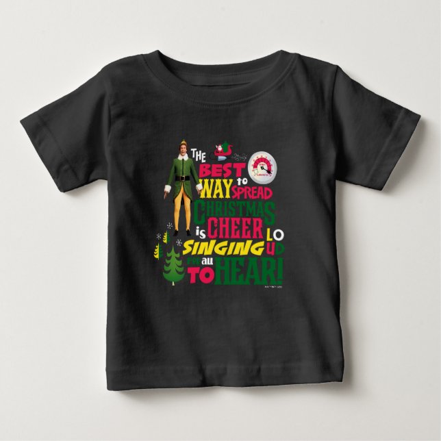 Buddy the Elf | Christmas Cheer Graphic Quote Baby T-Shirt (Front)