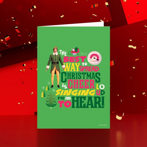 Buddy the Elf  Christmas Cheer Graphic Quote Card