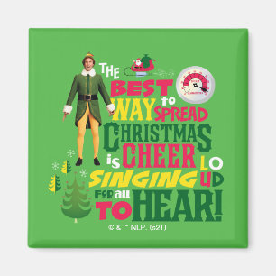 Buddy the Elf Christmas Cheer Graphic Quote Magnet