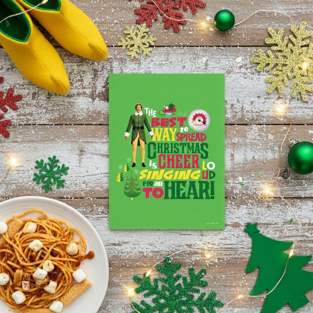 Buddy the Elf | Christmas Cheer Graphic Quote Postcard (Creator Uploaded)