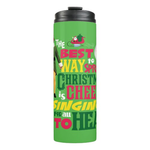 Buddy the Elf  Christmas Cheer Graphic Quote Thermal Tumbler
