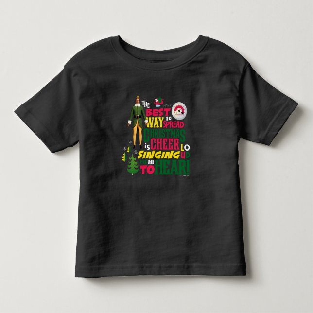 Buddy the Elf | Christmas Cheer Graphic Quote Toddler T-shirt (Front)