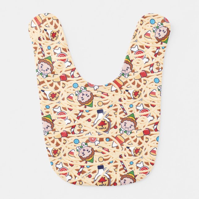 Buddy the Elf | Christmas Cheer Pattern Baby Bib (Front)