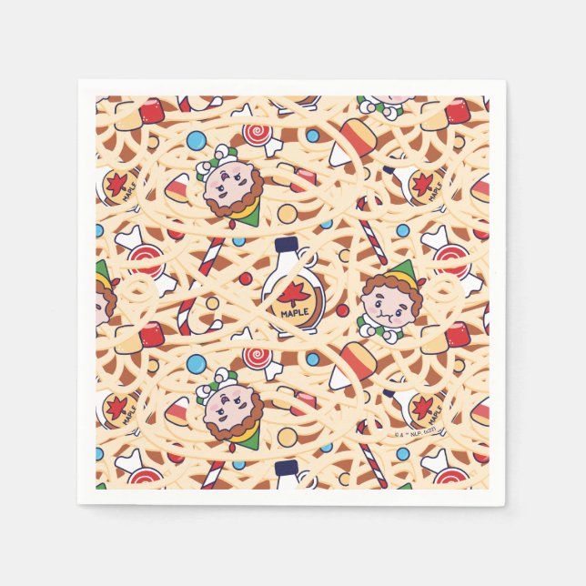 Buddy the Elf | Christmas Cheer Pattern Napkins (Front)