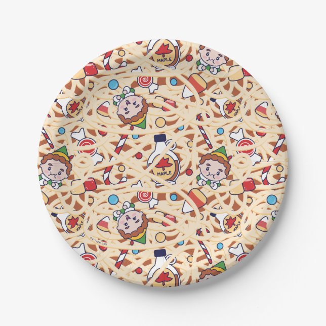 Buddy the Elf | Christmas Cheer Pattern Paper Plates (Front)