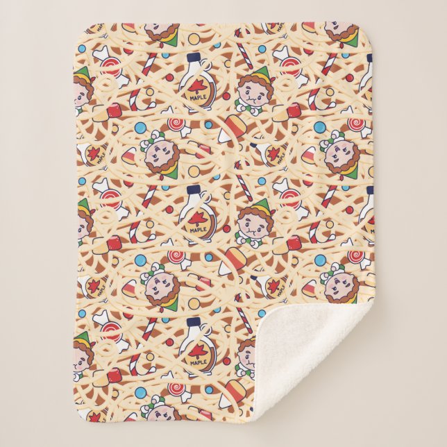 Buddy the Elf | Christmas Cheer Pattern Sherpa Blanket (Front)
