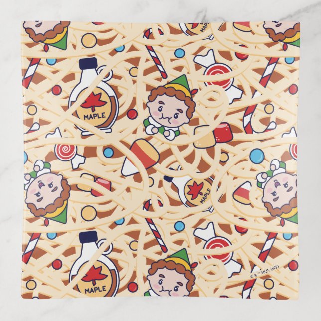 Buddy the Elf | Christmas Cheer Pattern Trinket Tray (Front)