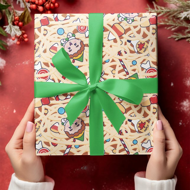 Buddy the Elf | Christmas Cheer Pattern Wrapping Paper Sheets (Wrapped gift)