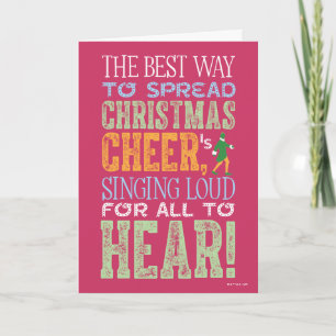 Buddy the Elf   Christmas Cheer Quote Card