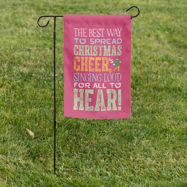 Buddy the Elf | Christmas Cheer Quote Garden Flag (In SItu)