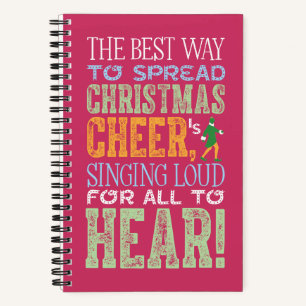 Buddy the Elf   Christmas Cheer Quote Notebook