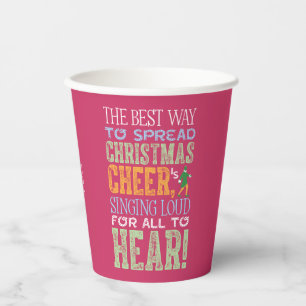 Buddy the Elf Christmas Cheer Quote Paper Cups