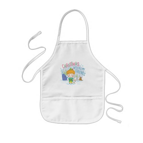 Buddy the Elf Christmas With All My Friends Kids Apron
