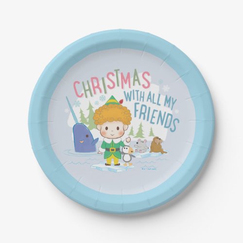 Buddy the Elf Christmas With All My Friends Paper Plates
