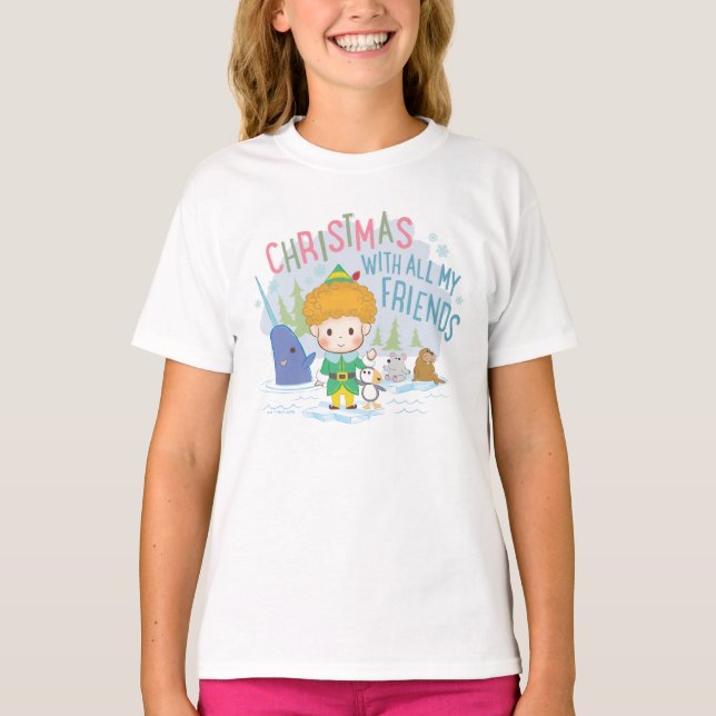 Buddy the Elf Christmas With All My Friends T-Shirt (Front)