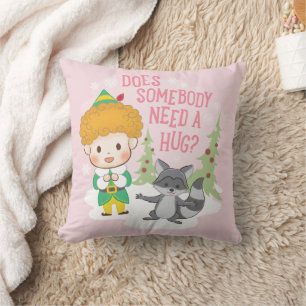 Buddy the Elf Does Somebody Need a Hug? Throw Pillow