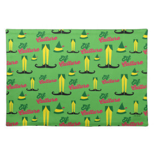 Buddy the Elf   Elf Culture Pattern Cloth Placemat