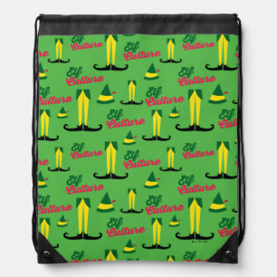 Buddy the Elf   Elf Culture Pattern Drawstring Bag