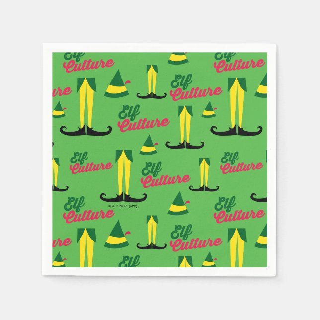 Buddy the Elf | Elf Culture Pattern Napkins (Front)
