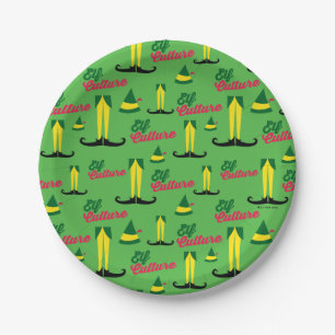 Buddy the Elf Elf Culture Pattern Paper Plates