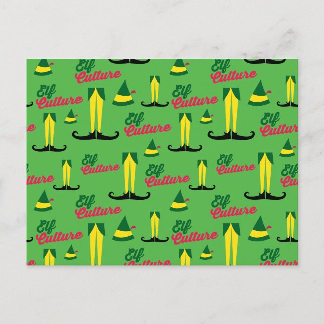 Buddy the Elf | Elf Culture Pattern Postcard (Front)