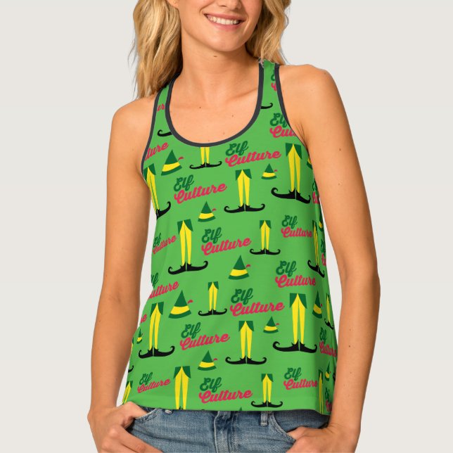 Buddy the Elf | Elf Culture Pattern Tank Top (Front)