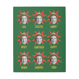 Buddy the Elf Emotions Metal Print