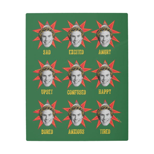 Buddy the Elf | Emotions Metal Print (Front)