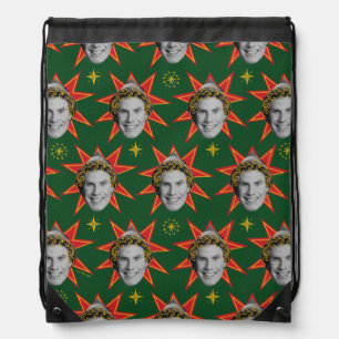 Buddy the Elf Emotions Pattern Drawstring Bag