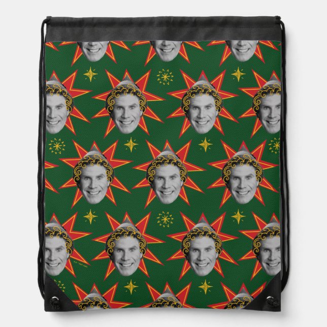 Buddy the Elf Emotions Pattern Drawstring Bag (Front)