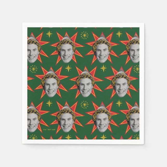 Buddy the Elf Emotions Pattern Napkins (Front)