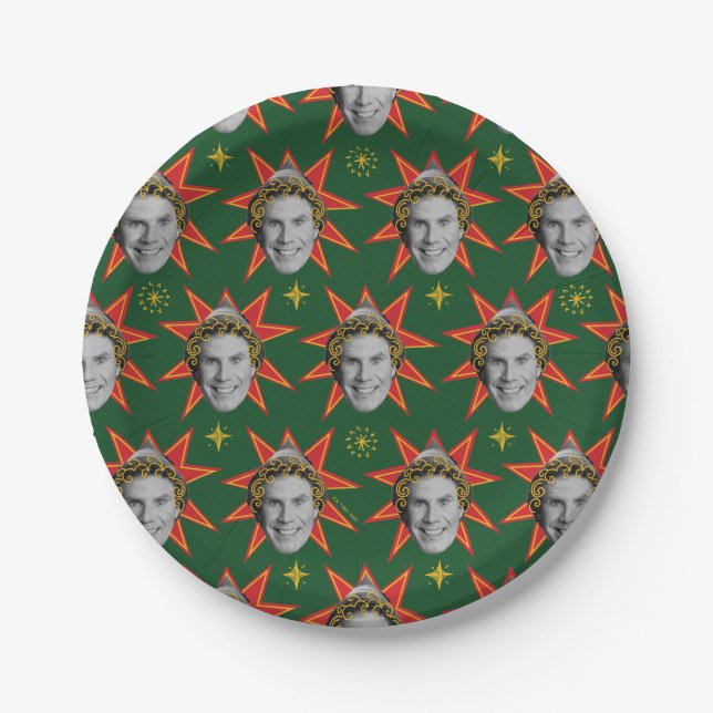 Buddy the Elf Emotions Pattern Paper Plates (Front)