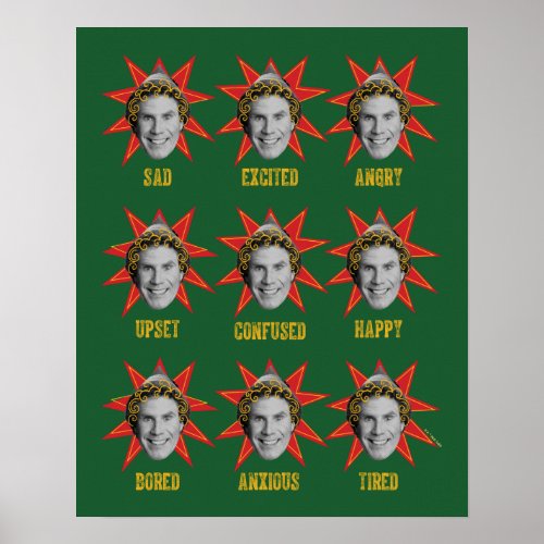Buddy the Elf  Emotions Poster
