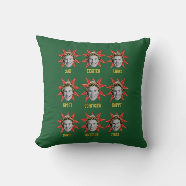 Buddy the Elf | Emotions Throw Pillow (Front)