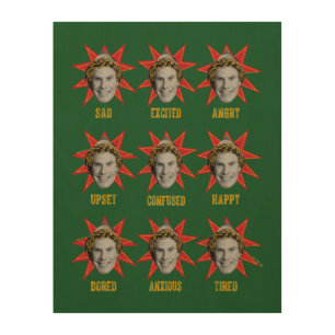 Buddy the Elf Emotions Wood Wall Art
