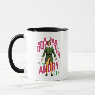 BUDDY THE ELF Christmas Movie Angry Elf Face Will Ferrell  Coffee